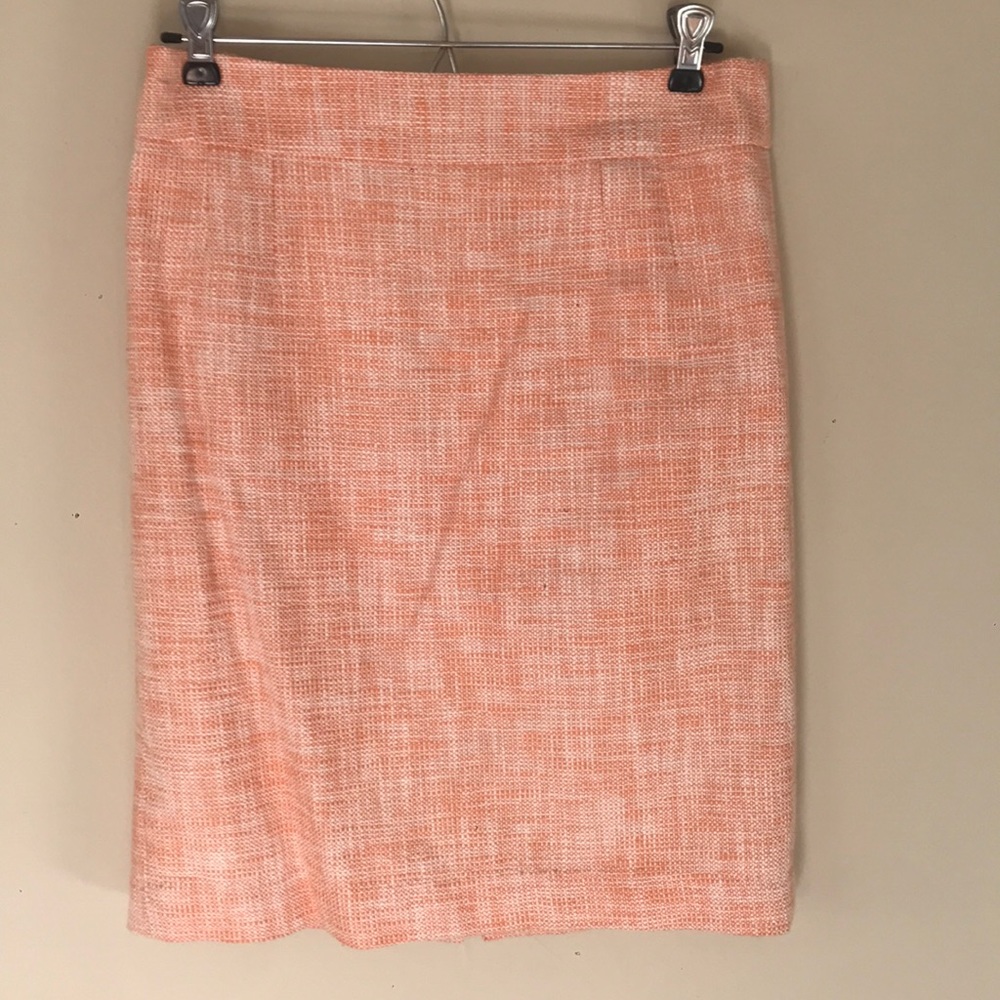 Peach machine washable woven pencil skirt